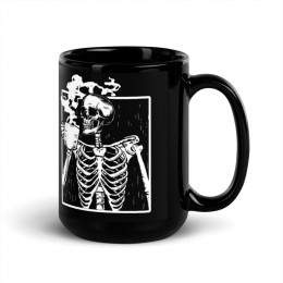 Skeleton Drinking Coffee Mug